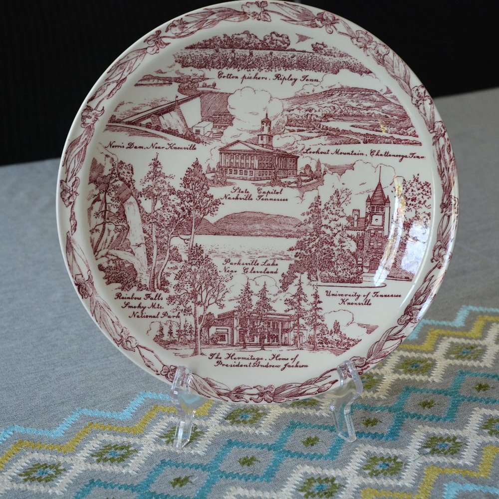 State of Tennessee Vintage Plate by Vernon Kilns